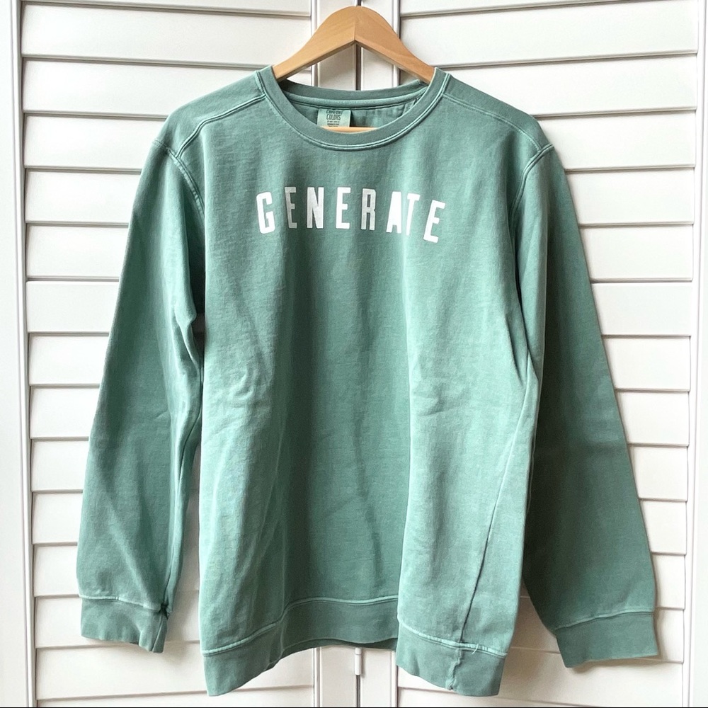 Generate Comfort Colors Seafoam Green Sweatshirt Size S